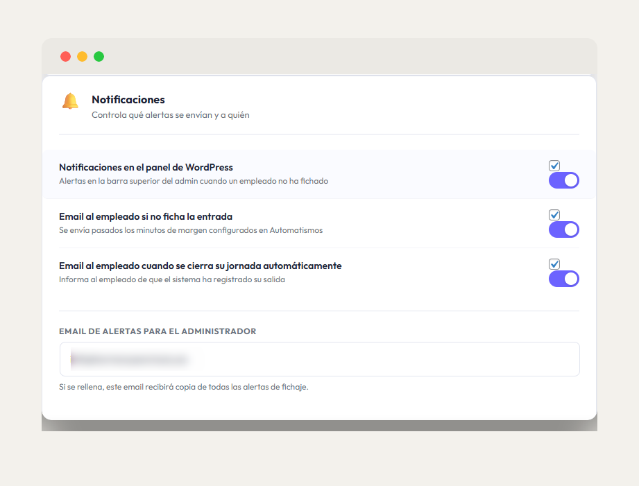 Jornalia — Configuración de notificaciones